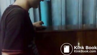 Naughty guy shits into the piano