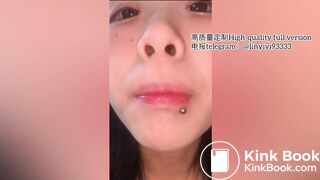 Girl spitting and vomiting