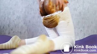 yoga leggins panty poop