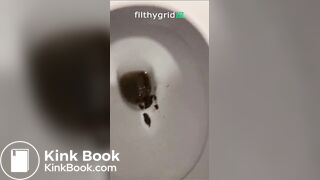 Dirty woman pooping on toilet - video 5