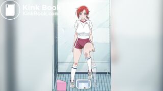 Students use school toilet animation
