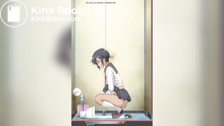 Students use school toilet animation