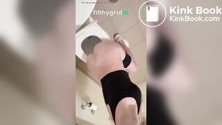 Girl pooping on toilet - video 331