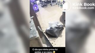 Latin girl shit her pants while fart