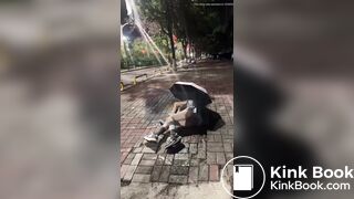 drunk girls shit themselves on street