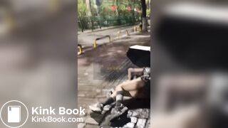 drunk girls shit themselves on street
