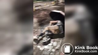 drunk girls shit themselves on street