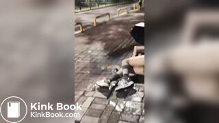 drunk girls shit themselves on street