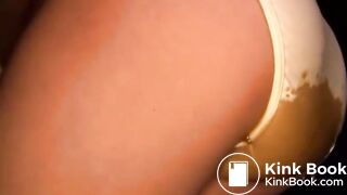 Asian girl bad diarrhea in panties