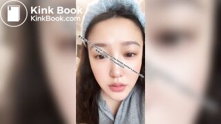 Beautiful girl spits