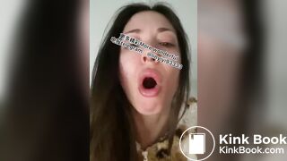 Beautiful girl spits 2