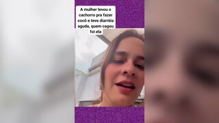 Brazil Woman shit diarrhea herself in the street