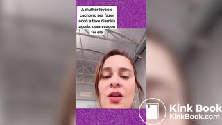 Brazil Woman shit diarrhea herself in the street