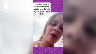 Brazil Woman shit diarrhea herself in the street