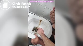 PLAYING WITH STRANGERS' SHIT IN PUBLIC TOILET