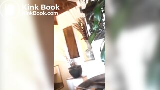 blond milf in front of guitar monster turd