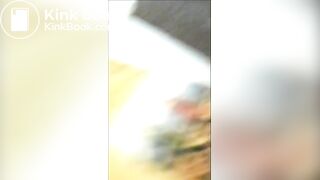 blond milf in front of guitar monster turd