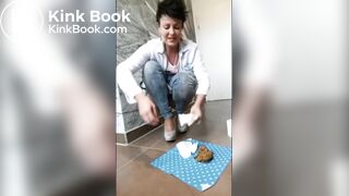 4 clips of southern german beauty pooping