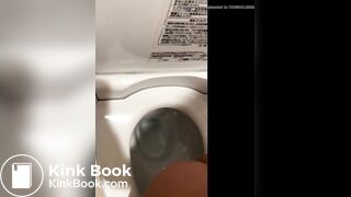 Japanese pajama girl films herself pooping