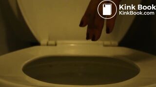 Girl clogged the toilet