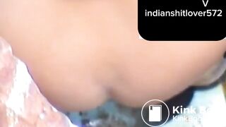 Indian desi close up shitting