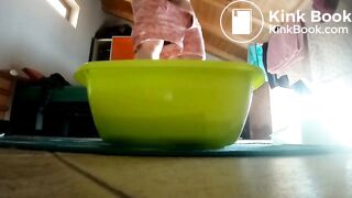 Italian girl poops after constipation