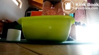 Italian girl poops after constipation