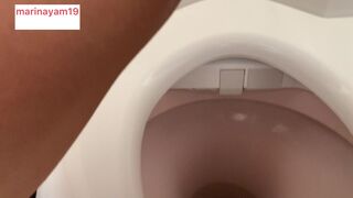Girl shitting and farting in toilet - video 2