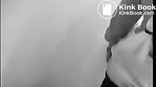 A girl drops a HUGE monster log into toilet