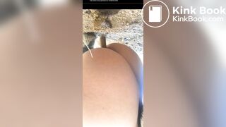 Girl has diarrhea outside - video 2