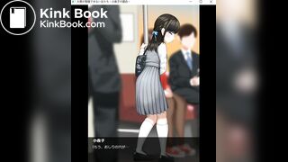 anime girl student diarrhea on the tram background+end1