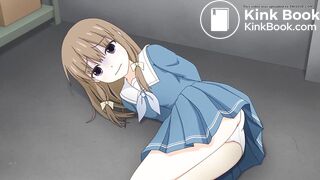 Restrained Girl unable to go to the toilet