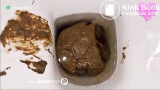 Girl push pain constipated