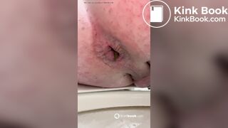 Girl farting and pooping on toilet - video 19