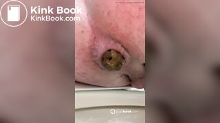 Girl farting and pooping on toilet - video 19
