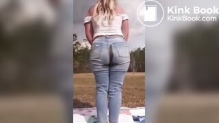 Messy Lexi Has Diarrhea In A Field.