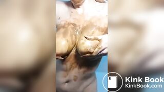 A Saggy Lady sucks a Turd