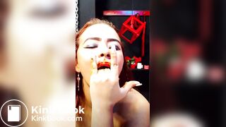 Saggy Tit Goddess in Shit + Puke