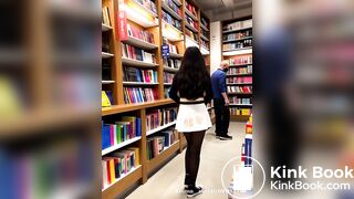 Girl shits under her skirt