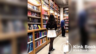 Girl shits under her skirt