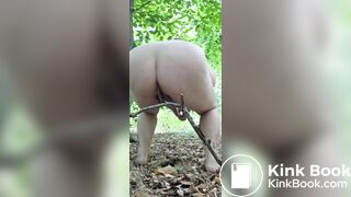 Ugly Fat American Mom Poops In Toilet + Backyard