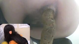 Japanese Girl Shitting in Toilet