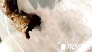 Gorgeous girl births 2 turd babies