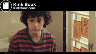 Girl poops in pan scene