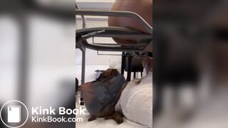 Mistress Filiz shitting mouth on chair