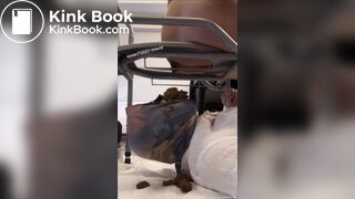 Mistress Filiz shitting mouth on chair