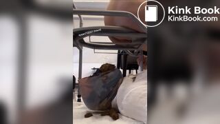 Mistress Filiz shitting mouth on chair