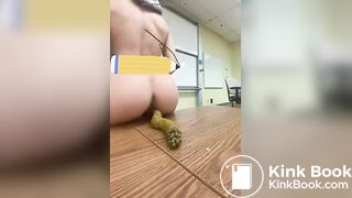 Teacher shits in classroom