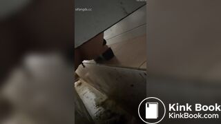 A voyeur catches her poop