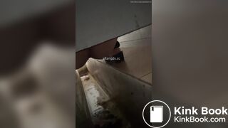 A voyeur catches her poop